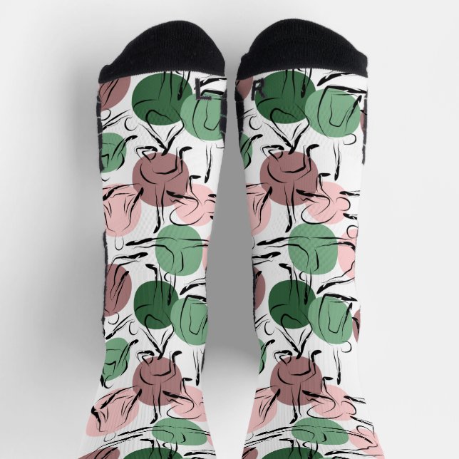 Yoga poses pattern | Yoga seamless pattern 33 Yoga Socks (Top)