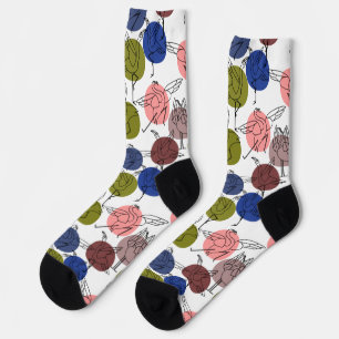 Yoga poses pattern   Yoga seamless pattern 34 Flip Socks