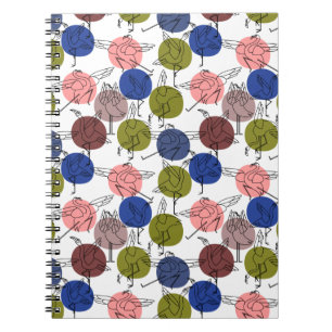 Yoga poses pattern Yoga seamless pattern 34 Notebook