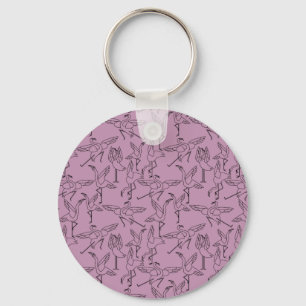 Yoga poses pattern Yoga seamless pattern 36 Keychain