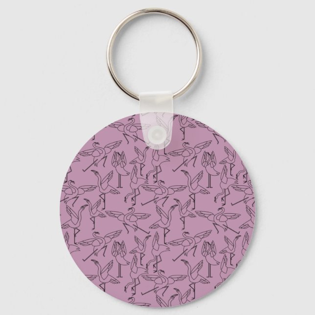 Yoga poses pattern | Yoga seamless pattern 36 Keychain (Front)