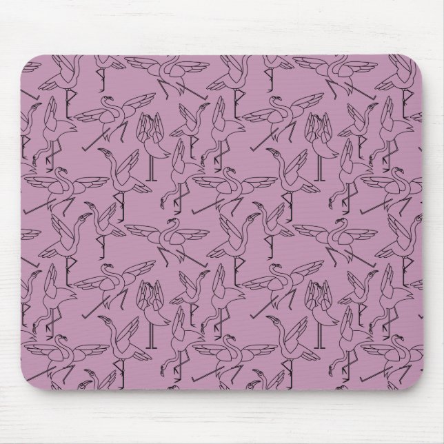 Yoga poses pattern | Yoga seamless pattern 36 Mouse Pad (Front)