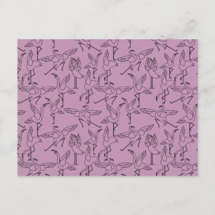Yoga poses pattern Yoga seamless pattern 36 Postcard