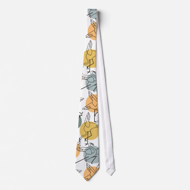 Yoga poses pattern | Yoga seamless pattern 37 Tie (Front)