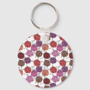 Yoga poses pattern Yoga seamless pattern 40 Keychain