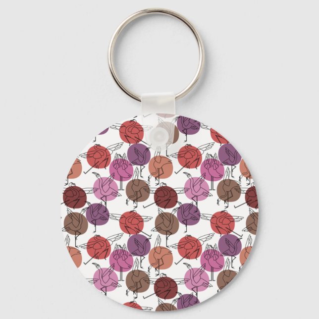 Yoga poses pattern | Yoga seamless pattern 40 Keychain (Front)
