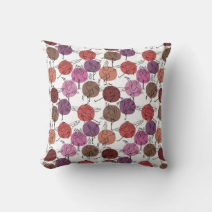 Yoga poses pattern Yoga seamless pattern 40 Throw Pillow