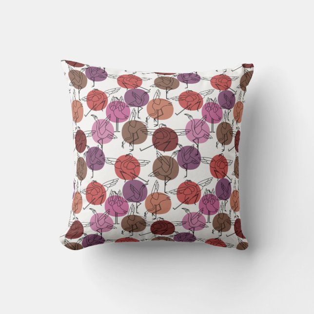 Yoga poses pattern | Yoga seamless pattern 40 Throw Pillow (Front)