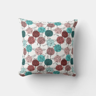 Yoga poses pattern Yoga seamless pattern 41 Throw Pillow
