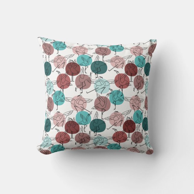 Yoga poses pattern | Yoga seamless pattern 41 Throw Pillow (Front)