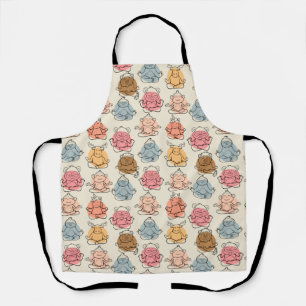 Yoga poses pattern Yoga seamless pattern 42 Apron