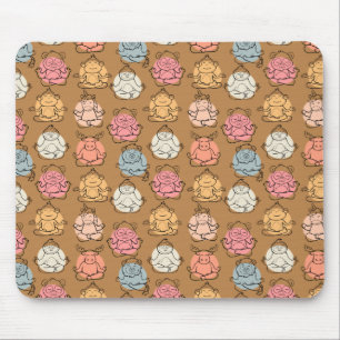 Yoga poses pattern Yoga seamless pattern 43 Mouse Pad