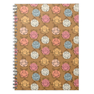 Yoga poses pattern   Yoga seamless pattern 43 Notebook
