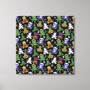 Yoga poses pattern   Yoga seamless pattern 45 Canvas Print