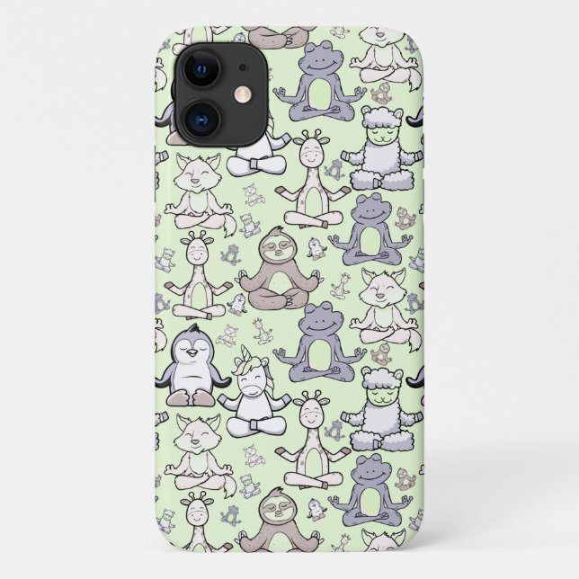 Yoga poses pattern | Yoga seamless pattern 46 Case-Mate iPhone Case (Back)