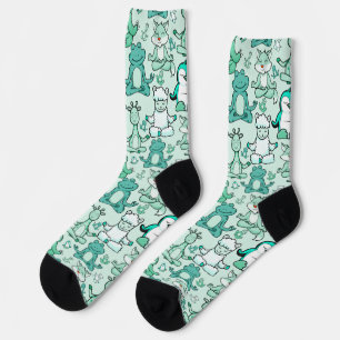 Yoga poses pattern Yoga seamless pattern 47 Canv Socks