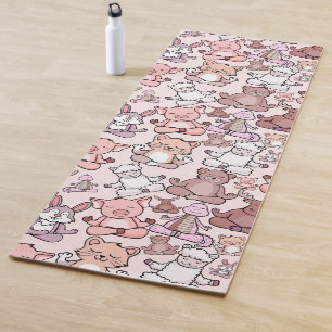 Yoga poses pattern   Yoga seamless pattern 48 Mat