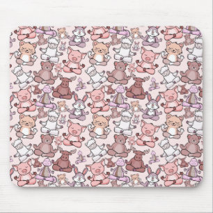 Yoga poses pattern Yoga seamless pattern 48 Mouse Pad