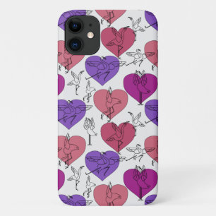 Yoga poses pattern Yoga seamless pattern 4 iPhone 11 Case