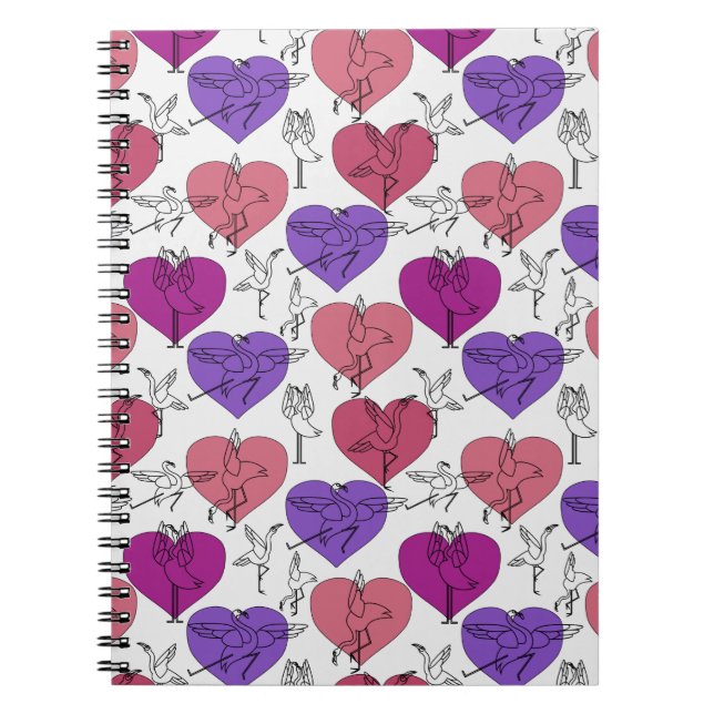 Yoga poses pattern | Yoga seamless pattern 4 Notebook (Front)
