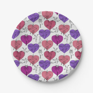 Yoga poses pattern Yoga seamless pattern 4 Paper Plate