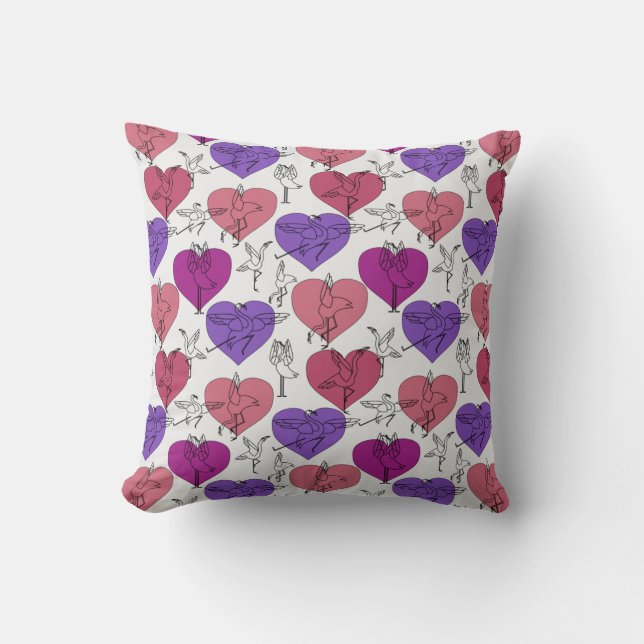Yoga poses pattern | Yoga seamless pattern 4 Throw Pillow (Front)