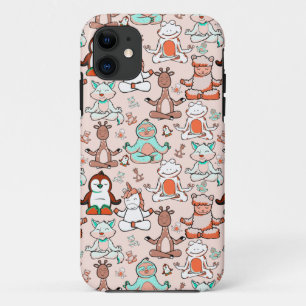 Yoga poses pattern   Yoga seamless pattern 51 iPhone 11 Case