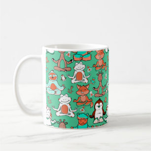 Yoga poses pattern Yoga seamless pattern 53 Coffee Mug