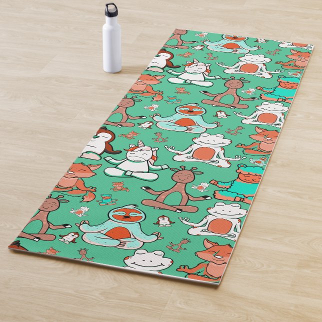 Yoga poses pattern | Yoga seamless pattern 53 Mat (In Situ)