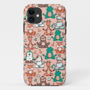Yoga poses pattern Yoga seamless pattern 54 iPhone 11 Case