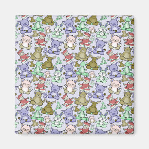 Yoga poses pattern   Yoga seamless pattern 60 Magnet