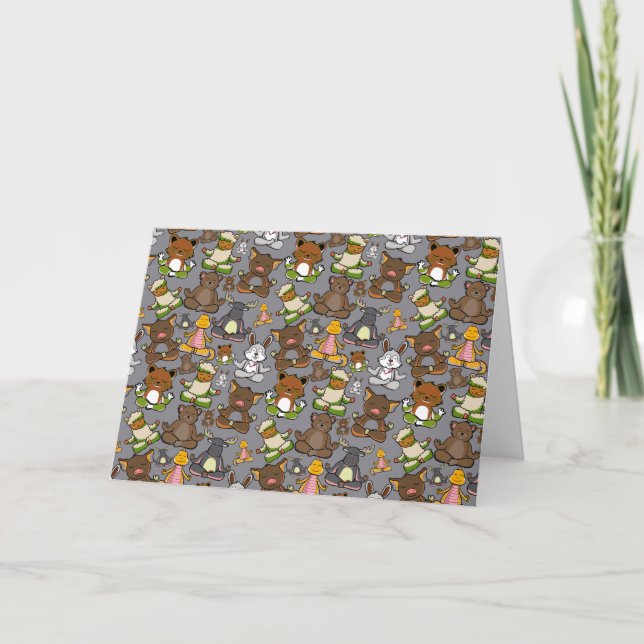 Yoga poses pattern | Yoga seamless pattern 61 Card (Front)