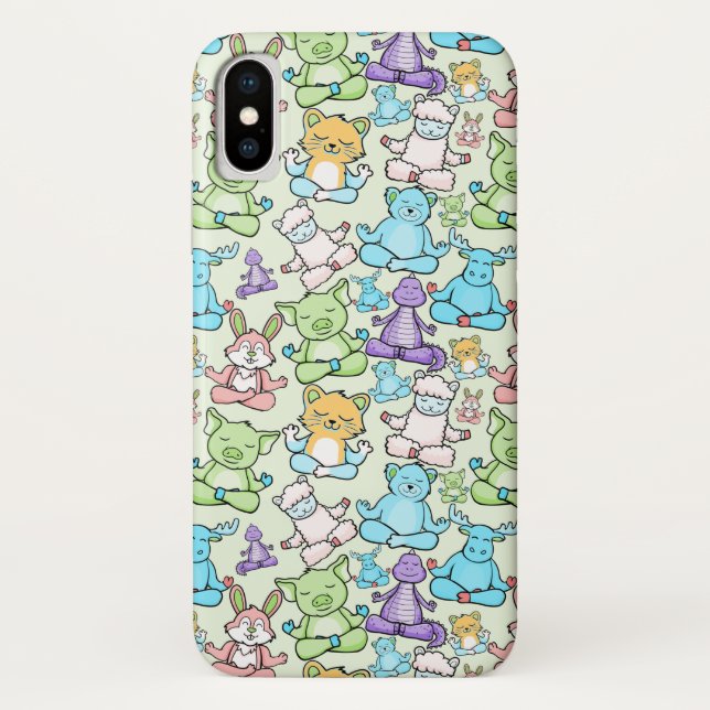 Yoga poses pattern | Yoga seamless pattern 63 Case-Mate iPhone Case (Back)