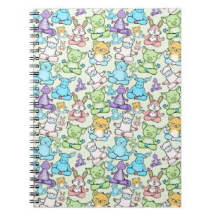 Yoga poses pattern   Yoga seamless pattern 63 Notebook