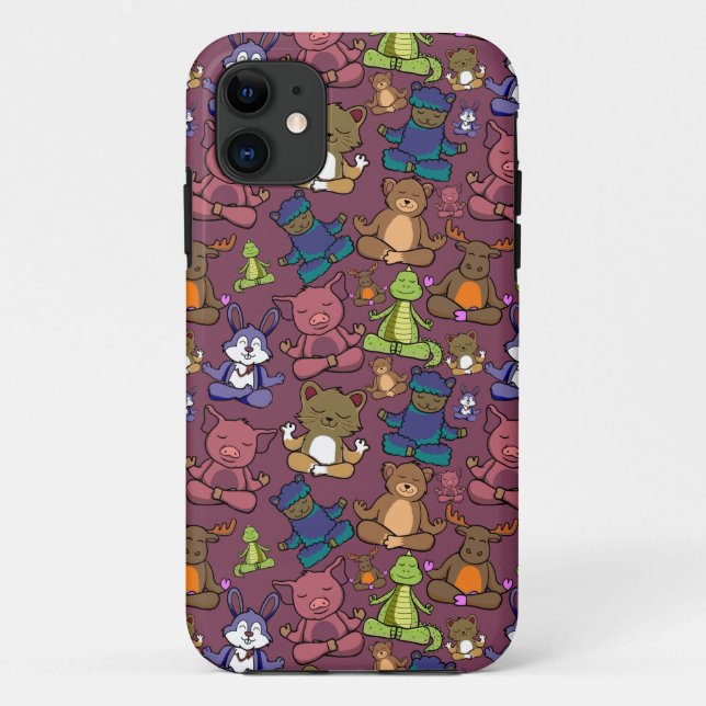 Yoga poses pattern | Yoga seamless pattern 64 Case-Mate iPhone Case (Back)