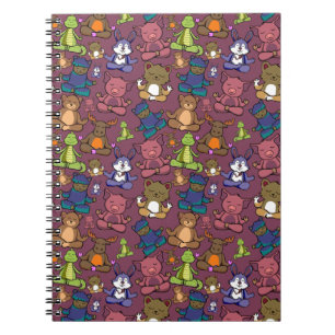 Yoga poses pattern Yoga seamless pattern 64 Notebook