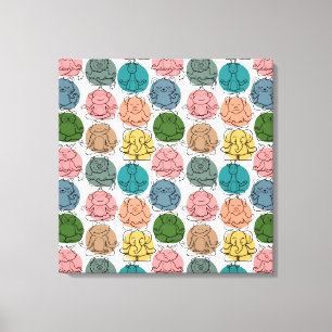 Yoga poses pattern Yoga seamless pattern 9 Canvas Print