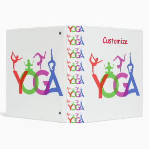 Yoga Poses Silhouettes Thunder_Cove Binder