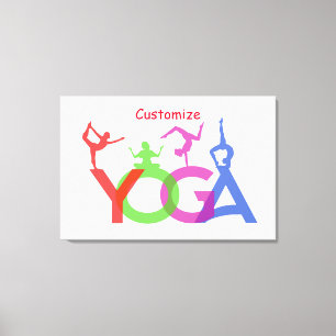 Yoga Poses Silhouettes Thunder_Cove Canvas Print