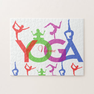 Yoga Poses Silhouettes Thunder_Cove Jigsaw Puzzle