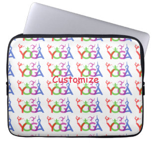 Yoga Poses Silhouettes Thunder_Cove Laptop Sleeve