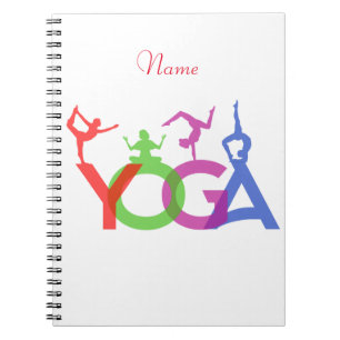 Yoga Poses Silhouettes Thunder_Cove  Notebook