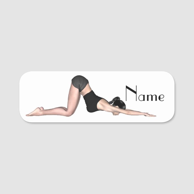 Yoga Poses Thunder_Cove  Name Tag (Front)
