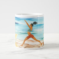 Yoga Position by the beach 