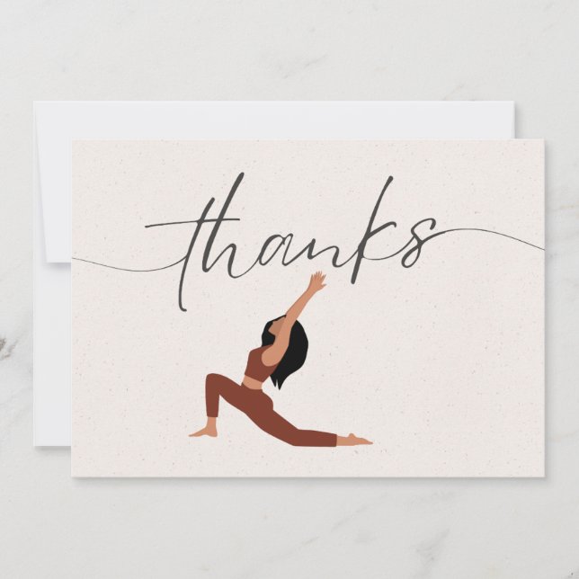 Yoga Position Thank You Card (Front)