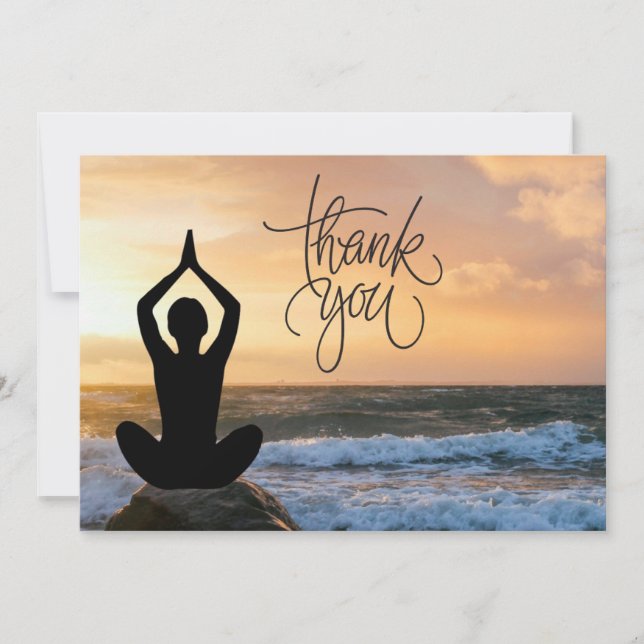 Yoga Position Thank You Card (Front)