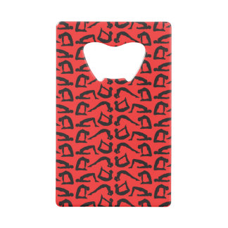 Yoga Positions Silhouettes Wallet Bottle Opener