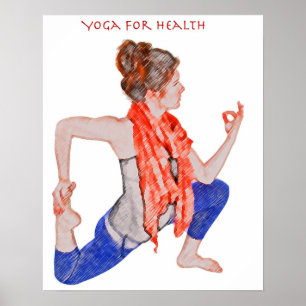 Yoga pour la santé sur une affiche
