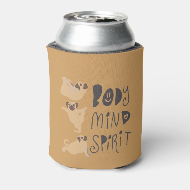 Yoga Pugs Can Cooler (Can Back)