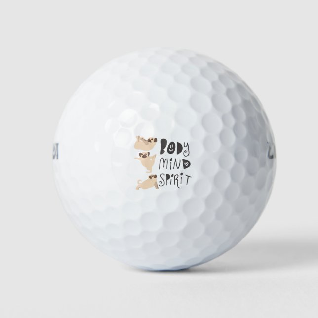 Yoga Pugs Golf Balls (Front)